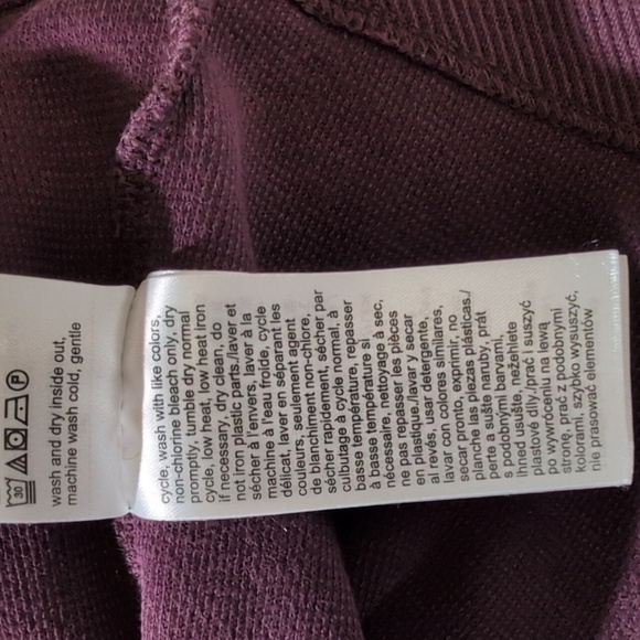 DKNY 1/4 Zip Mock Neck Long Sleeve Pullover Sweater Men Small Burgundy - Picture 10 of 10